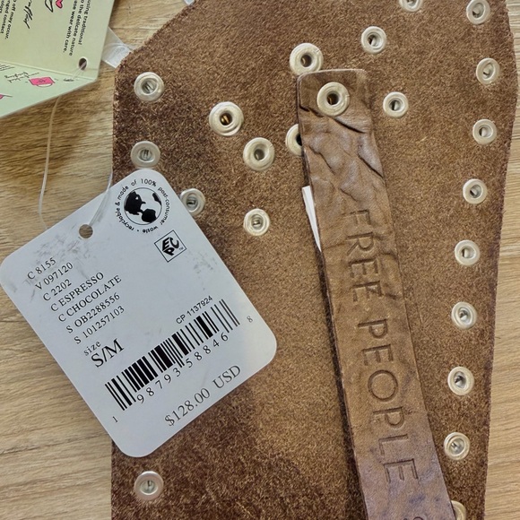 Free People Brown Silver Studded Belt main image 2